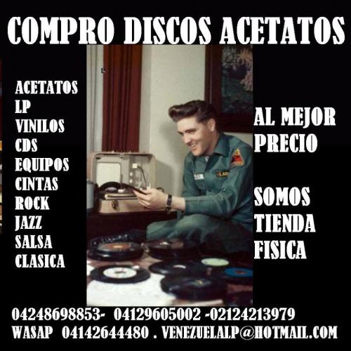 COMPRA DE LP, VINILES, ACETATOS, EQUIPOS, CINTAS, CDS, SOMOS TIENDA.AL MEJOR PRECIO