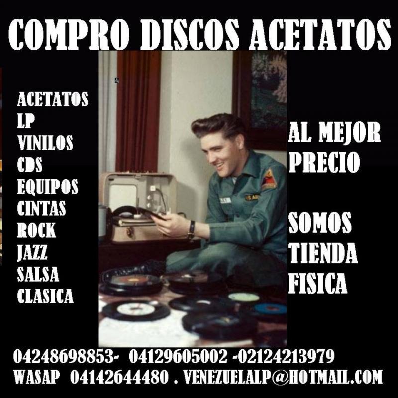 DISCOS VINILES, ACETATOS, LP, CINTAS, EQUIPOS, CDS, SOMOS TIENDA, COMPRO