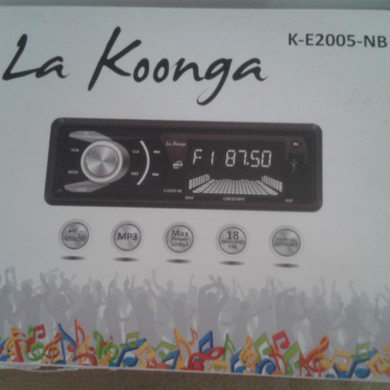 reproductor Mp3 Carro La Koonga K-e2005-nb Usb, Max, Fm,