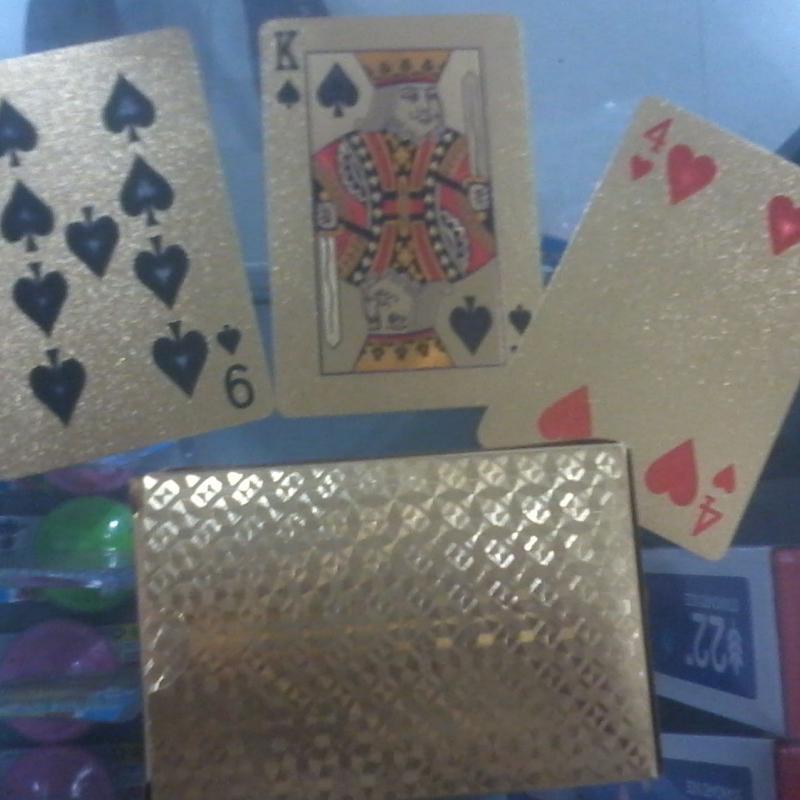 Cartas de Naipe de Lujo Poker Dorado