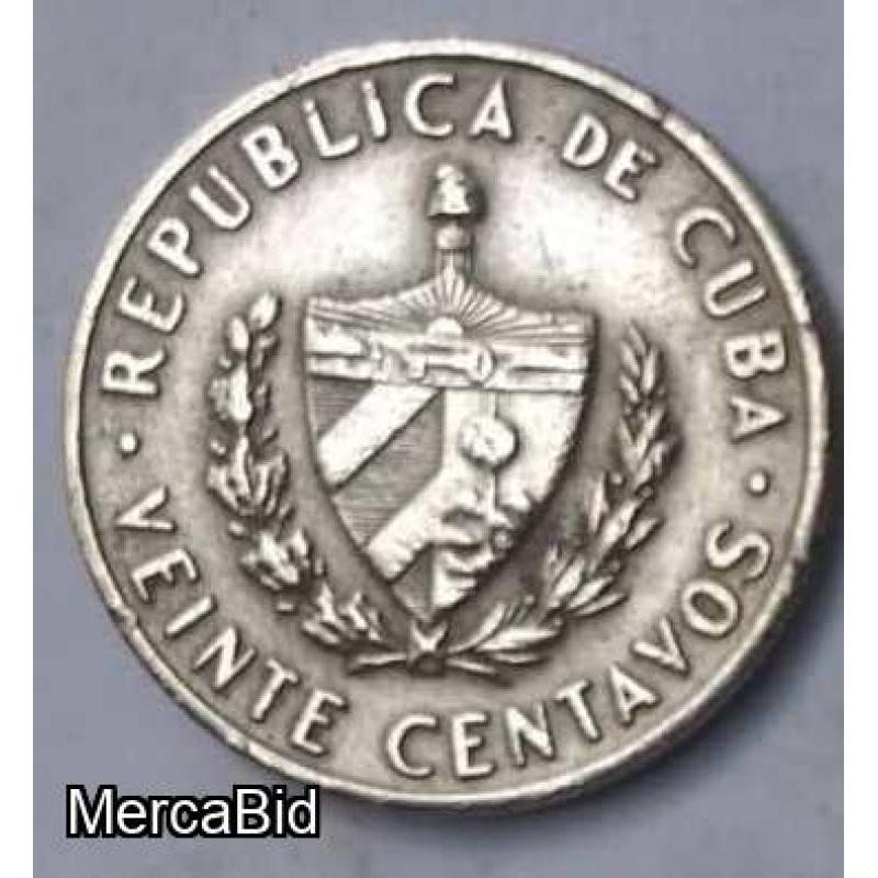20 centavos 1968 de Cuba
