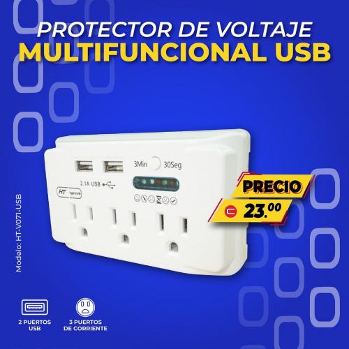 PROTECTOR DE VOLTAJE MULTIFUNCIONAL USB