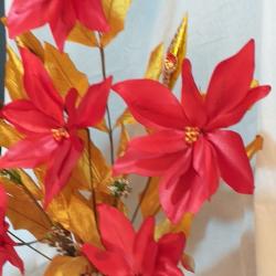 Ramo de Flores Artificiales, Modelo de la Flor: Poinsettia Usado