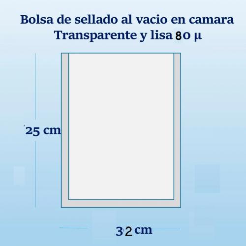 BOLSA AL VACÍO TRANSPARENTE  25X32 cm