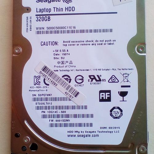 Disco duro sata 320 Gb para Laptop