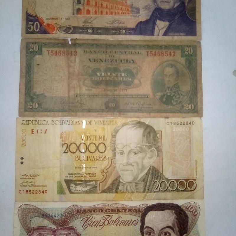 Billetes venezolano fuera de circulacion antiguos