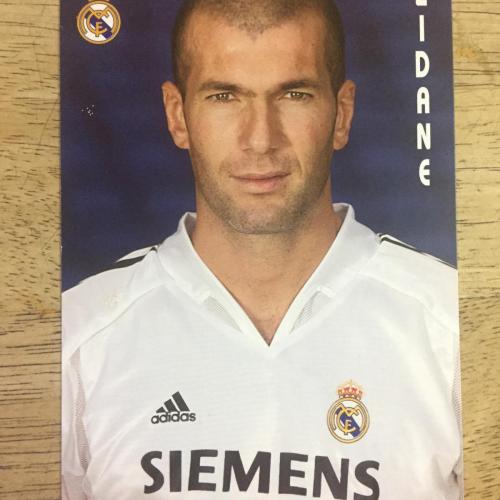 Postal Zinedine Zidane Real Madrid