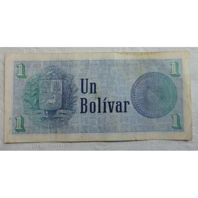 Billete 1 Bolívar A2 05 De Octubre 1989