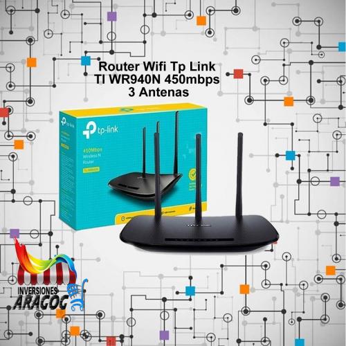 Router Inalámbrico Wifi 3 Antenas Tl-wr940n Tp Link