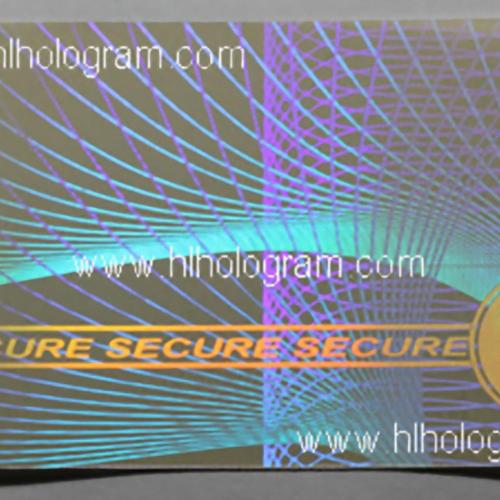 Stiker Autoadhesivo Holograma Seguridad Cr80 Tamaño Carnet Globo