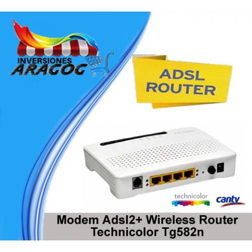 Modem Router Internet Banda Ancha Adls2 technicolor Tg582 N