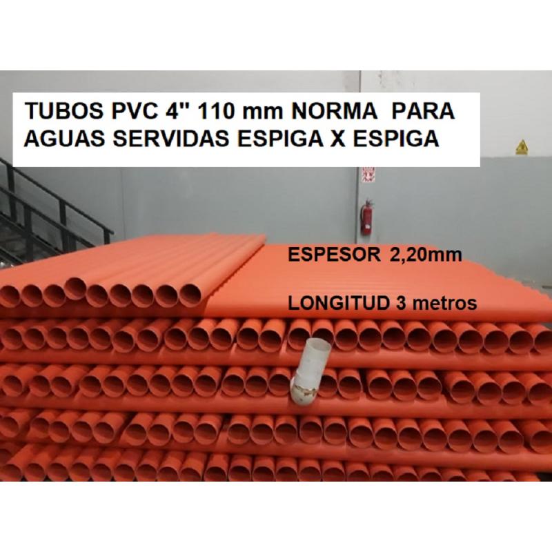 TUBOS PVC 4 PULGADAS 110 mm para aguas negras