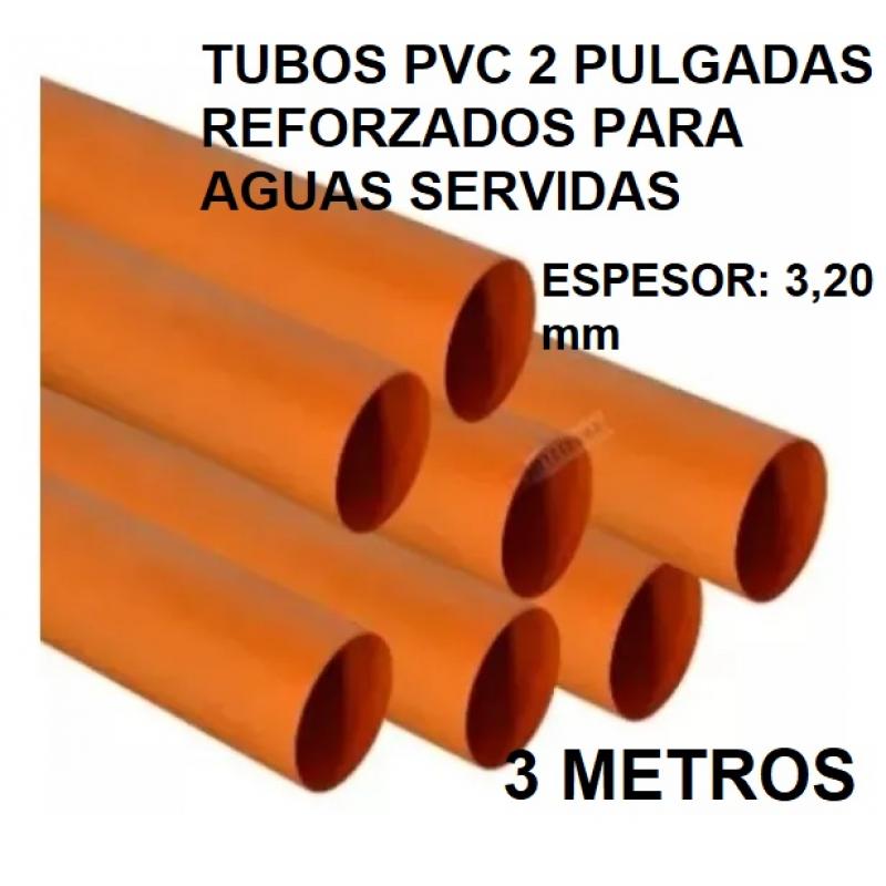 TUBOS PVC 2 PULGADAS REFORZADOS PARA AGUAS NEGRAS