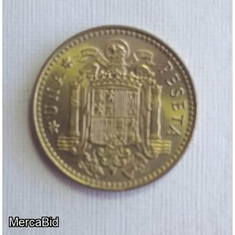 1 peseta dorada 1975 estrella 77