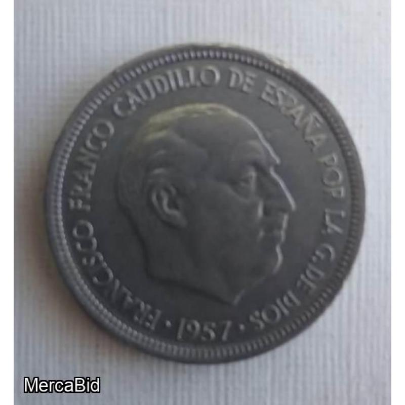 5 pesetas (Francisco Franco) 1957 de España