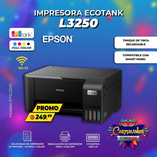 Impresora Multifuncional tinta continua Ecotank L3250 marca Epson