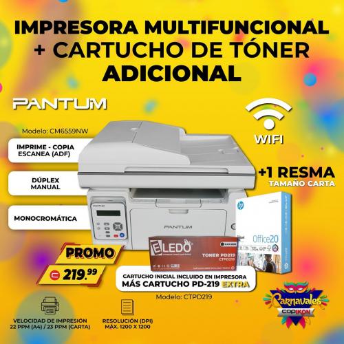 Impresora multifuncional marca Pantum