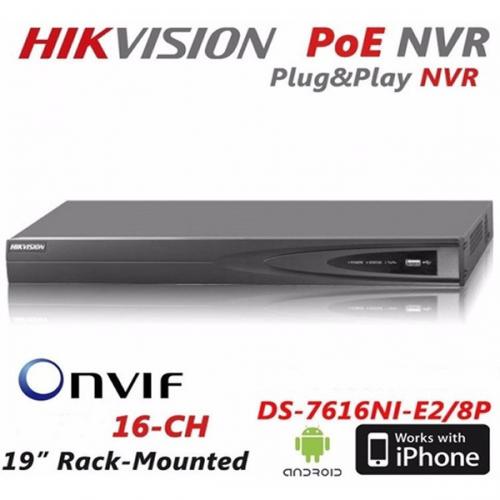 Nvr Hikvision Ds-7616ni-e2/8p 16 Canales / 8 Con Poe