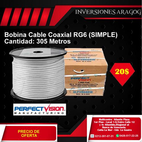 Cable Coaxial Rg-6 Bobina